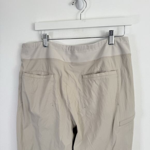 Athleta Trekkie Relaxed Mid Rise Jogger Pants Beige Travel Hiking Womens 14 Tall - Picture 5 of 9